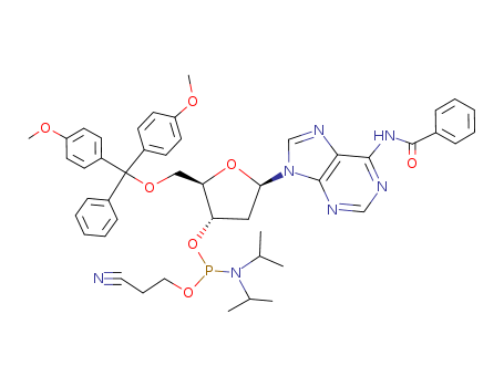 (2R,3S,5R)-5-(6-benzamido-9H-purin-9-yl)-2-((bis(4-methoxyphenyl)(phenyl)methoxy)methyl)tetrahydrofuran-3-yl (2-cyanoethyl) diisopropylphosphoramidite
